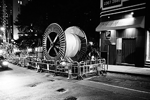 Roadworks on Hollywood Road, Sheung Wan, 5 February 2015