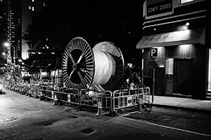 Roadworks on Hollywood Road, Sheung Wan, 5 February 2015