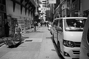 Street scene, Hillier Street, Sheung Wan, 7 February 2015