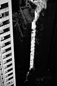 Light and shadows on buildings, Sheung Wan, 13 February 2015