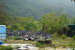 Bicycles on a vacant government land, Ma On Shan Country Park, 15 February 2015
