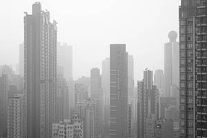Buildings in Sai Ying Pun viewed from Sheung Wan, 16 February 2015