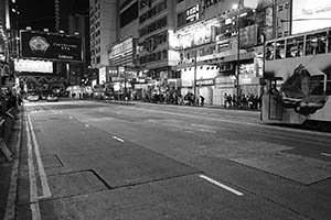 Street scene at night, Yee Wo Street, Causeway Bay, 18 February 2015