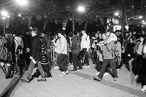 Crowd leaving Lunar New Year Fair, Victoria Park, Causeway Bay, 18 February 2015