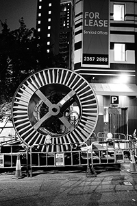 Roadworks on Hollywood Road, Sheung Wan, 5 February 2015