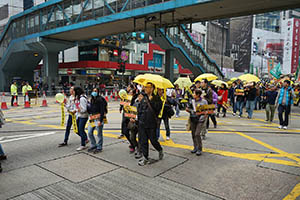 Pro-democracy march from Victoria Park to Central, Hennessy Road, 1 February 2015