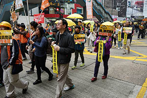 Pro-democracy march from Victoria Park to Central, Hennessy Road, 1 February 2015