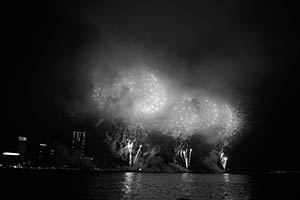 Lunar New Year Fireworks Display, viewed from the Central harbourfront, 20 February 2015