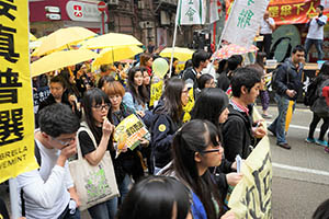 Pro-democracy march from Victoria Park to Central, Hennessy Road, 1 February 2015