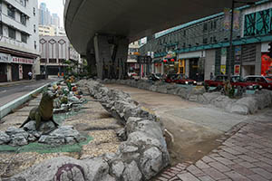 Marine animal sculptures under a flyover, Tai Kok Tsui Road, Tai Kok Tsui, 21 February 2015