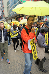 Pro-democracy march from Victoria Park to Central, Hennessy Road, 1 February 2015