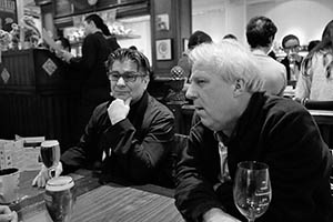 Vincent Tancredi and John Batten, The Foreign Correspondents' Club, Lower Albert Road, Central, 22 February 2015