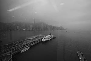 Ocean Terminal, Victoria Harbour, and Hong Kong Island in the distance, 27 March 2015