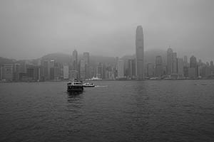 Victoria Harbour and Hong Kong Island viewed from Tsim Sha Tsui, 27 March 2015