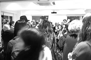 Guests at an exhibition opening, Para Site, Quarry Bay, 6 March 2015