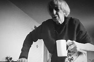 Computer screen image of a Skype call with my mother in England, 28 March 2015