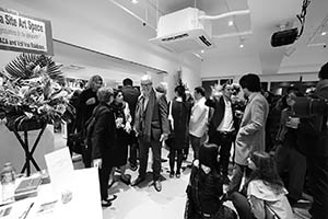 Guests at an exhibition opening, Para Site, Quarry Bay, 6 March 2015