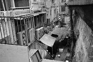 Lane at the rear of residential buildings, Sheung Wan, 10 March 2015