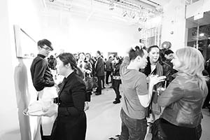 Guests at the opening of Soho 189 Art Lane gallery complex, Sheung Wan, 10 March 2015