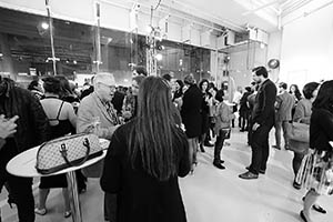Guests at the opening of the Soho 189 Art Lane gallery complex, Queen's Road West, Sheung Wan, 10 March 2015