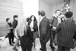 Visitors at the K11 Art Foundation Pop-up Space opening, Sheung Wan, 11 March 2015