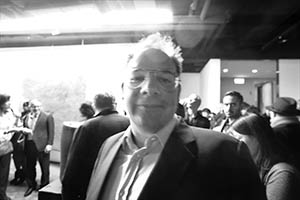 Curator Tobias Berger at K11 Art Foundation Pop-up space opening, Sheung Wan, 11 March 2015