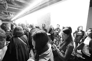 Visitors at the K11 Art Foundation Pop-up Space, Sheung Wan, 11 March 2015