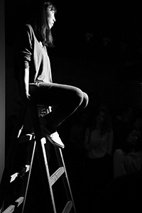 A performance art piece at K11 Art Foundation Pop-up Space opening, Sheung Wan, 11 March 2015