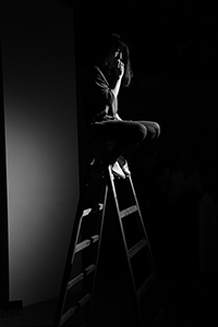 A performance art piece at K11 Art Foundation Pop-up Space opening, Sheung Wan, 11 March 2015