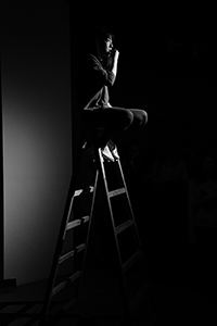 A performance art piece at K11 Art Foundation Pop-up Space opening, Sheung Wan, 11 March 2015