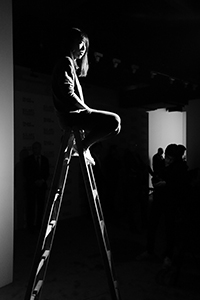 A performance art piece at K11 Art Foundation Pop-up Space opening, Sheung Wan, 11 March 2015