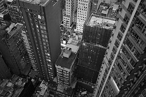 Buildings viewed from an apartment in Sheung Wan, 26 March 2015