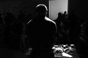 A performance art piece at K11 Art Foundation Pop-up Space opening, Sheung Wan, 11 March 2015