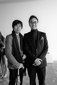 Kingsley Ng (left) and Adrian Cheng (right) at K11 Art Foundation Pop-up Space opening, 11 March 2015