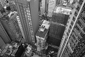 Buildings viewed from an apartment in Sheung Wan, 13 March 2015