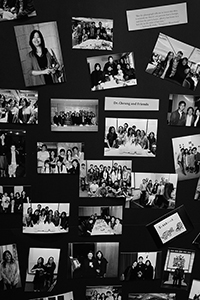 Photos on display during a memorial for Esther Cheung, Loke Yew Hall, Main Building, HKU, 13 March 2015