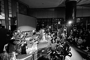 Performance at an Art Basel afterparty orchestrated by artist Adrian Wong, Grand Hyatt, Wanchai, 13 March 2015