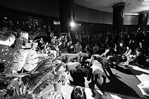 Performance at an Art Basel afterparty orchestrated by artist Adrian Wong, Grand Hyatt, Wanchai, 13 March 2015