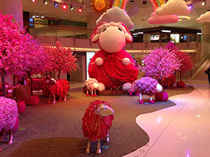 Knitting sheep, Elements Mall, West Kowloon, 24 March 2015