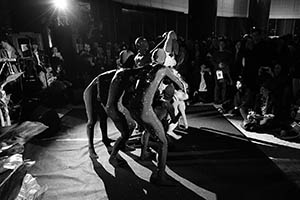 Performance at an Art Basel afterparty orchestrated by artist Adrian Wong, Grand Hyatt, Wanchai, 13 March 2015