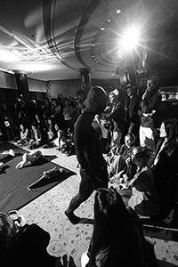 Performance at an Art Basel afterparty orchestrated by artist Adrian Wong, Grand Hyatt, Wanchai, 13 March 2015
