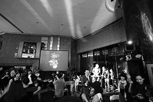 Music at an Art Basel party, Grand Hyatt, Wanchai, 13 March 2015