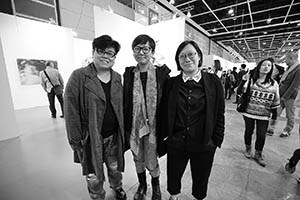 Ellen Pau and friends at Art Basel, Convention and Exhibition Centre, Wanchai, 14 March 2015
