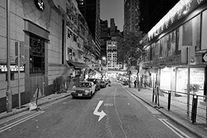 Night view, Possession Street, Sheung Wan, 1 March 2015