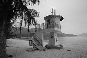 Lifeguard tower, Silvermine Bay Beach, Lantau, 15 March 2015