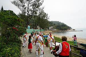 Morris Dancers, SIlvermine Bay Beach, Lantau, 15 March 2015