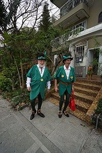 Leprechauns at Silvermine Bay Beach, Lantau, 15 March 2015