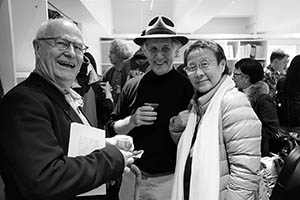 Guests at an exhibition opening, Para Site Art Space, King's Road, North Point, 6 March 2015