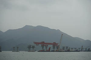 The Hong Kong - Zhuhai - Macau Bridge under construction, 22 March 2015