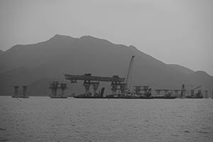 The Hong Kong - Zhuhai - Macau Bridge under construction, 22 March 2015
